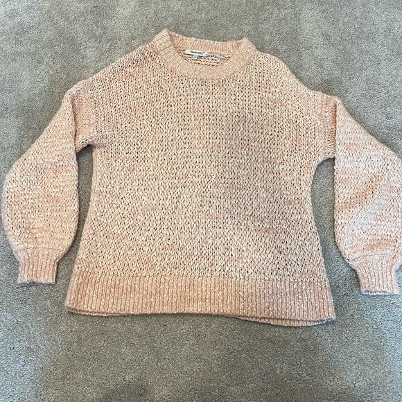 Madewell Women's Loose Knit Crewneck Sweater Light Pink Size‎ XS - Picture 7 of 9
